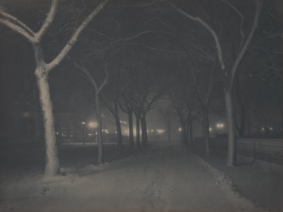 Mroźna noc autorstwa Alfred Stieglitz