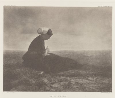 Netzflickerin (Sieci naprawcze), Katwijk 1894 autorstwa Alfred Stieglitz