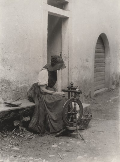 Stara kobieta przy kołowrotku autorstwa Alfred Stieglitz