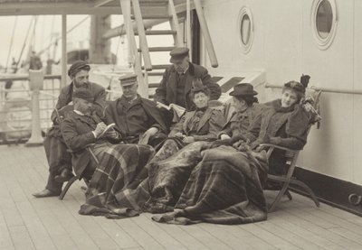 Sime Herrmann, państwo Mann, dr Brown, pan McGibbon, panna Linthicum i Emmy — na pokładzie statku „Bourgogne” w dniach 5–14 maja 1896 r. autorstwa Alfred Stieglitz