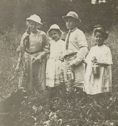 Bez tytułu (Flora, Elizabeth, Howard i Kitty na polu Lake George) autorstwa Alfred Stieglitz