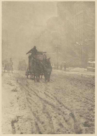 Zima na Piątej Alei autorstwa Alfred Stieglitz