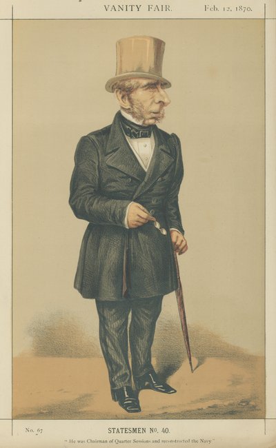 Pan John Somerset Pakington (kolor lito) autorstwa Alfred Thompson