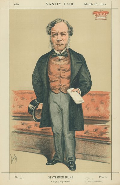 Wicehrabia Ranelagh, Wysoce szanowany, 26 marca 1870, komiks Vanity Fair autorstwa Alfred Thompson