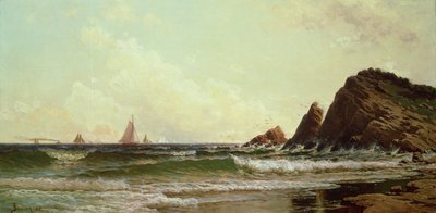 Klify w Cape Elizabeth, Portland Harbour, Maine, 1882 autorstwa Alfred Thompson Bricher