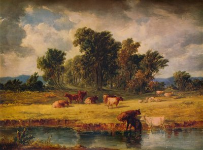 Banks of the Envy, niedaleko Rhuddlan, 1852, 1938 autorstwa Alfred Vickers