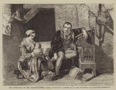 Wynalezienie krosna do pończoch autorstwa Alfred W. after Elmore