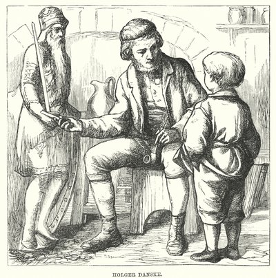 Hans Christian Andersen: Holger Danske (litografia) autorstwa Alfred Walter (after) Bayes