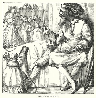 Hans Christian Andersen: Ole Luk Oie (litografia) autorstwa Alfred Walter (after) Bayes
