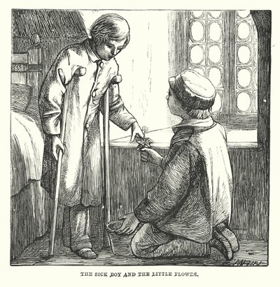 Hans Christian Andersen: Anioł (litografia) autorstwa Alfred Walter (after) Bayes