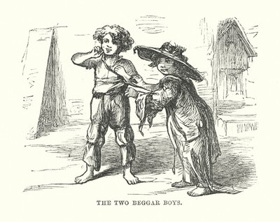 Hans Christian Andersen: Żebrak (litografia) autorstwa Alfred Walter (after) Bayes