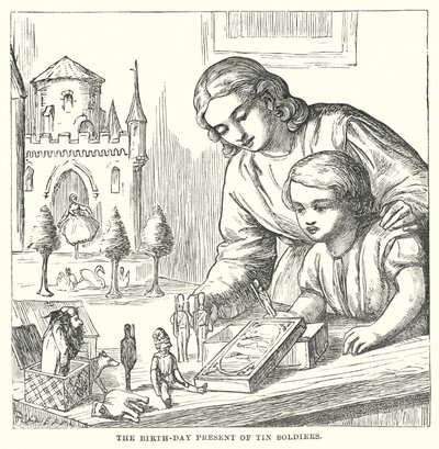 Hans Christian Andersen: Blaszany Żołnierzyk (litografia) autorstwa Alfred Walter (after) Bayes