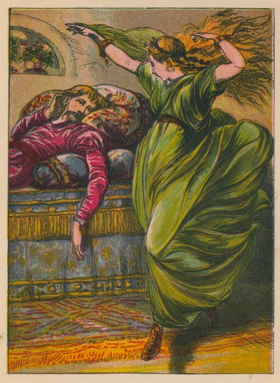 Hans Christian Andersen: The Little Sea Maid (kolorowa litografia) autorstwa Alfred Walter (after) Bayes