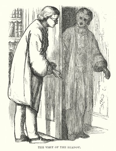 Hans Christian Andersen: Cień (litografia) autorstwa Alfred Walter (after) Bayes