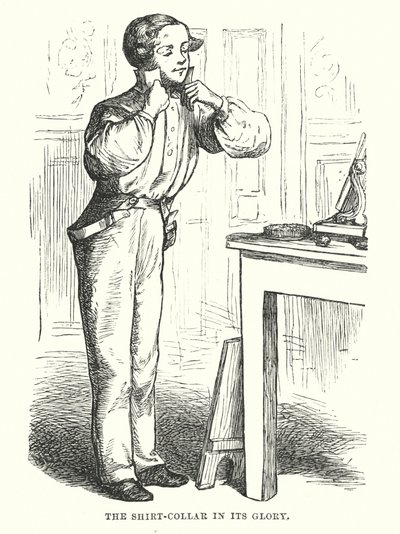 Hans Christian Andersen: Kołnierzyk koszuli (litografia) autorstwa Alfred Walter (after) Bayes