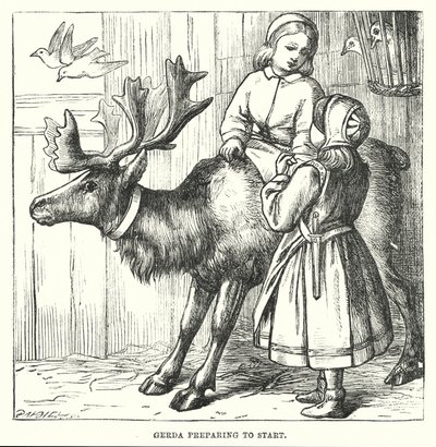 Hans Christian Andersen: Królowa Śniegu (litografia) autorstwa Alfred Walter (after) Bayes