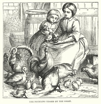 Hans Christian Andersen: Brzydkie kaczątko (litografia) autorstwa Alfred Walter (after) Bayes