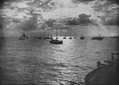 Zachód słońca nad Pearling Banks, Marrichikaddi, c1890, 1910 autorstwa Alfred William Amandus Plate