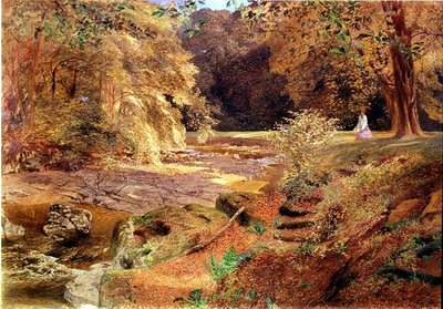 Pani przy kamienistym strumieniu autorstwa Alfred William Hunt