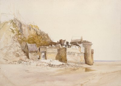 Mont St Michel, Brama Zewnętrzna, ok. 1876 r. autorstwa Alfred William Hunt