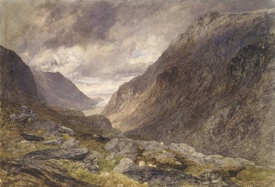 Pass of Llanberis, c.1853 (akwarela na papierze) autorstwa Alfred William Hunt