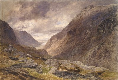 Przełęcz Llanberis, ok. 1853 r. autorstwa Alfred William Hunt