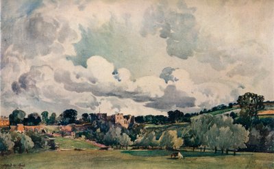 Zamek Ludlow, ok. 1880 r. autorstwa Alfred William Rich