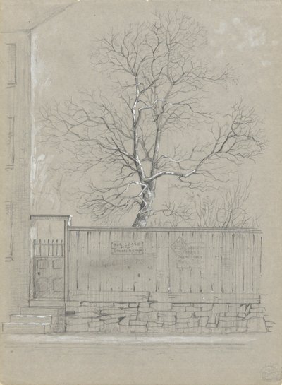 Billboard i drzewo autorstwa Alfred Wordsworth Thompson