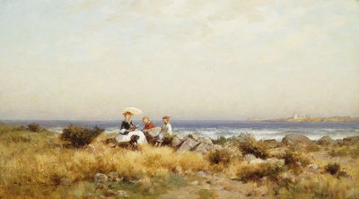 Czytanie nad morzem autorstwa Alfred Wordsworth Thompson