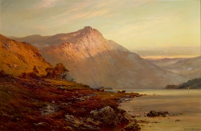 Dhu Loch w pobliżu Balmoral (olej na płótnie) autorstwa Alfred de Breanski