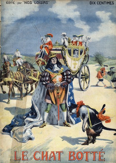 Kot butowy. Opowieść ludowa. Ilustracja Vaccari i Carrey w zbiorze „Les beaux tales”” „Nos loisirs”” około 1910 r. Kolekcja prywatna. autorstwa Alfredo and Carrey Vaccari