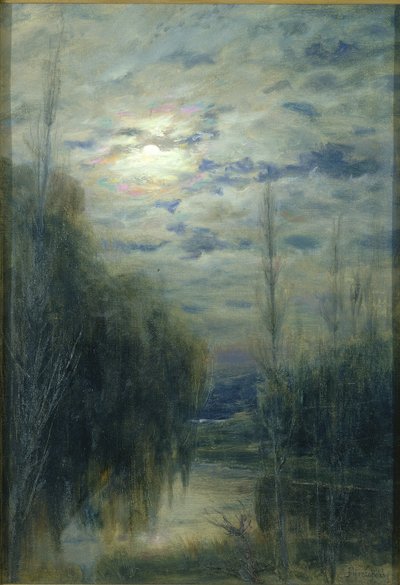 Pełnia księżyca, Limache, Chile, koniec XIX-początek XX wieku. autorstwa Alfredo Helsby