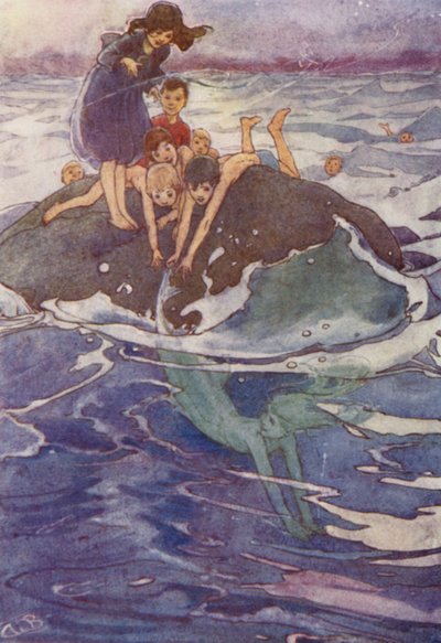 Wyślizgnęła się z jego uścisku (kolorowa litografia) autorstwa Alice Bolingbroke (after) Woodward