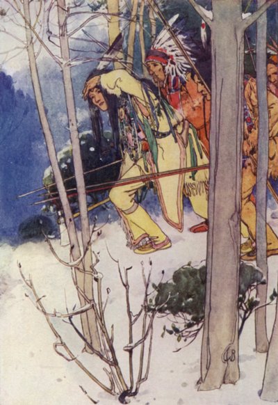 Indianie skradali się po cichu (litografia kolorowa) autorstwa Alice Bolingbroke (after) Woodward