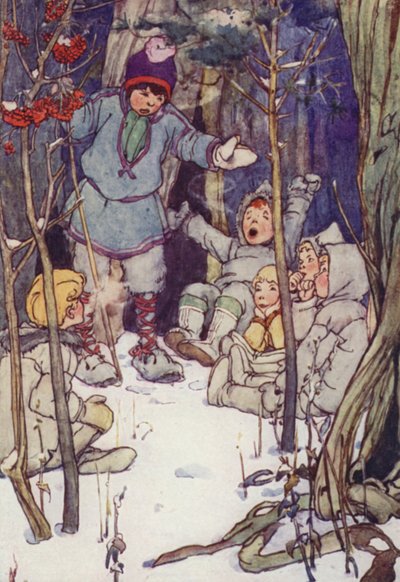 Było ich Sześć (litografia kolorowa) autorstwa Alice Bolingbroke (after) Woodward