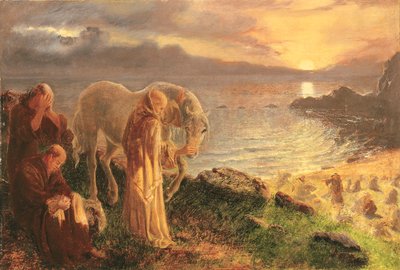 Pożegnanie św. Kolumby z białym koniem, 1865-1868 autorstwa Alice Boyd
