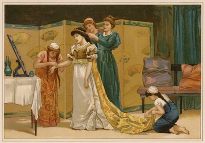 Białe łabędzie (chromolitho) autorstwa Alice Havers