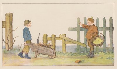 Na własny rachunek (kolorowa litografia) autorstwa Alice Maud Beddington