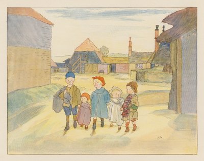 The Day of the Treat (kolorowa litografia) autorstwa Alice Maud Beddington