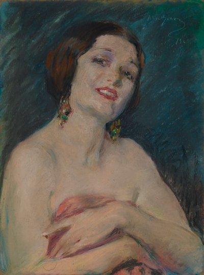 Model Holding Drapery autorstwa Alice Pike Barney