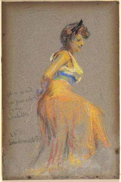 Model w kolorze żółtym autorstwa Alice Pike Barney