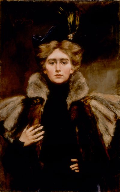 Natalie w futrzanej pelerynie, 1897. autorstwa Alice Pike Barney