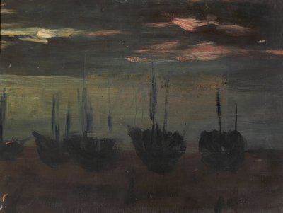 Statki w świetle księżyca autorstwa Alice Pike Barney