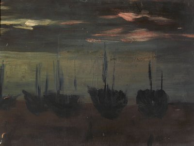 Statki w Moonlight, b.d. autorstwa Alice Pike Barney