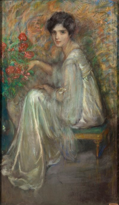 Młoda kobieta z różami autorstwa Alice Pike Barney
