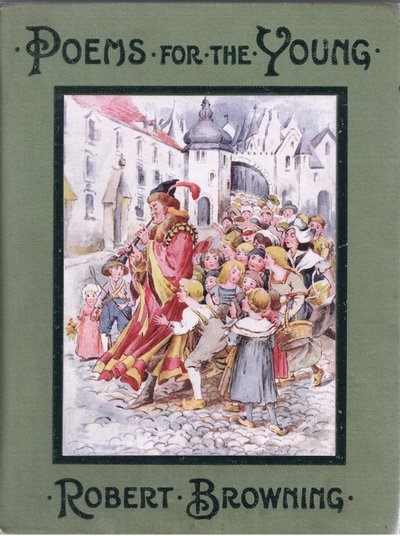 Okładka: A za nim tłoczone dzieci, ilustracja z Wierszy dla młodych: Robert Browning, ok. 1920 autorstwa Alice Ross