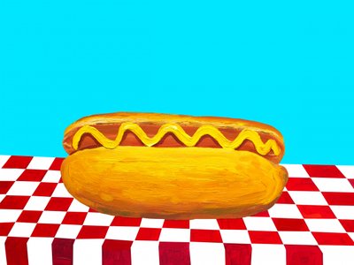 Klasyczny piknik z hot dogami autorstwa Alice Straker
