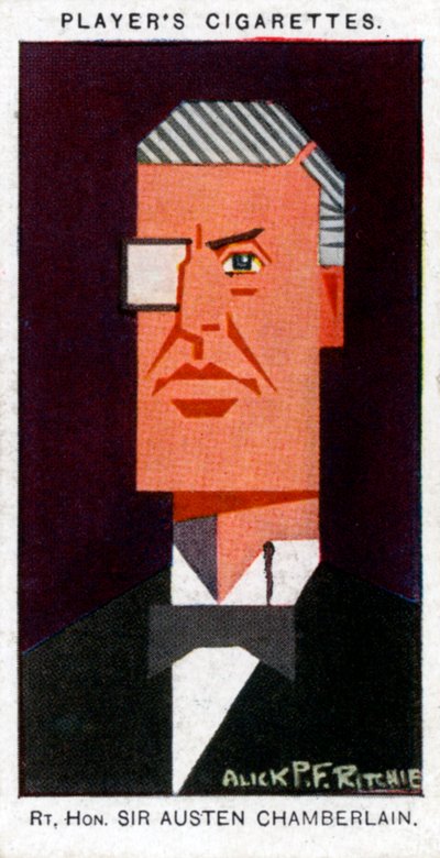 Austen Chamberlain, polityk brytyjski, 1926 autorstwa Alick P. F. Ritchie