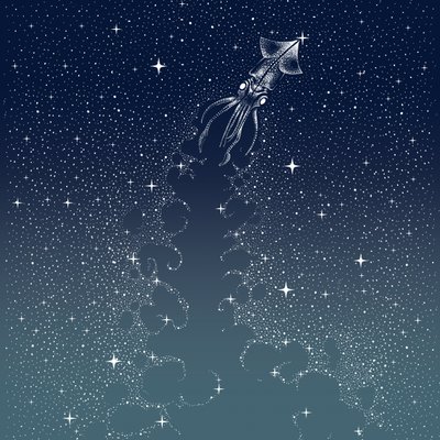 Lot niebiańskiej kałamarnicy autorstwa Alirıza ÇAKIR