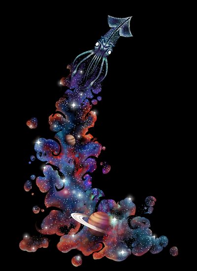 Kosmiczna kałamarnica autorstwa Alirıza ÇAKIR